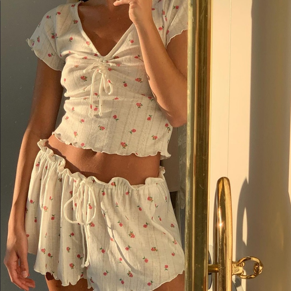 2 PIECE Blossom Pointelle Top & Short set - Picture 8 of 15